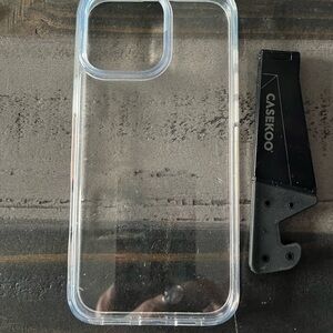 CASEKOO Case for iPhone 16 Pro Max - Clear Portable Phone Cover w Stand